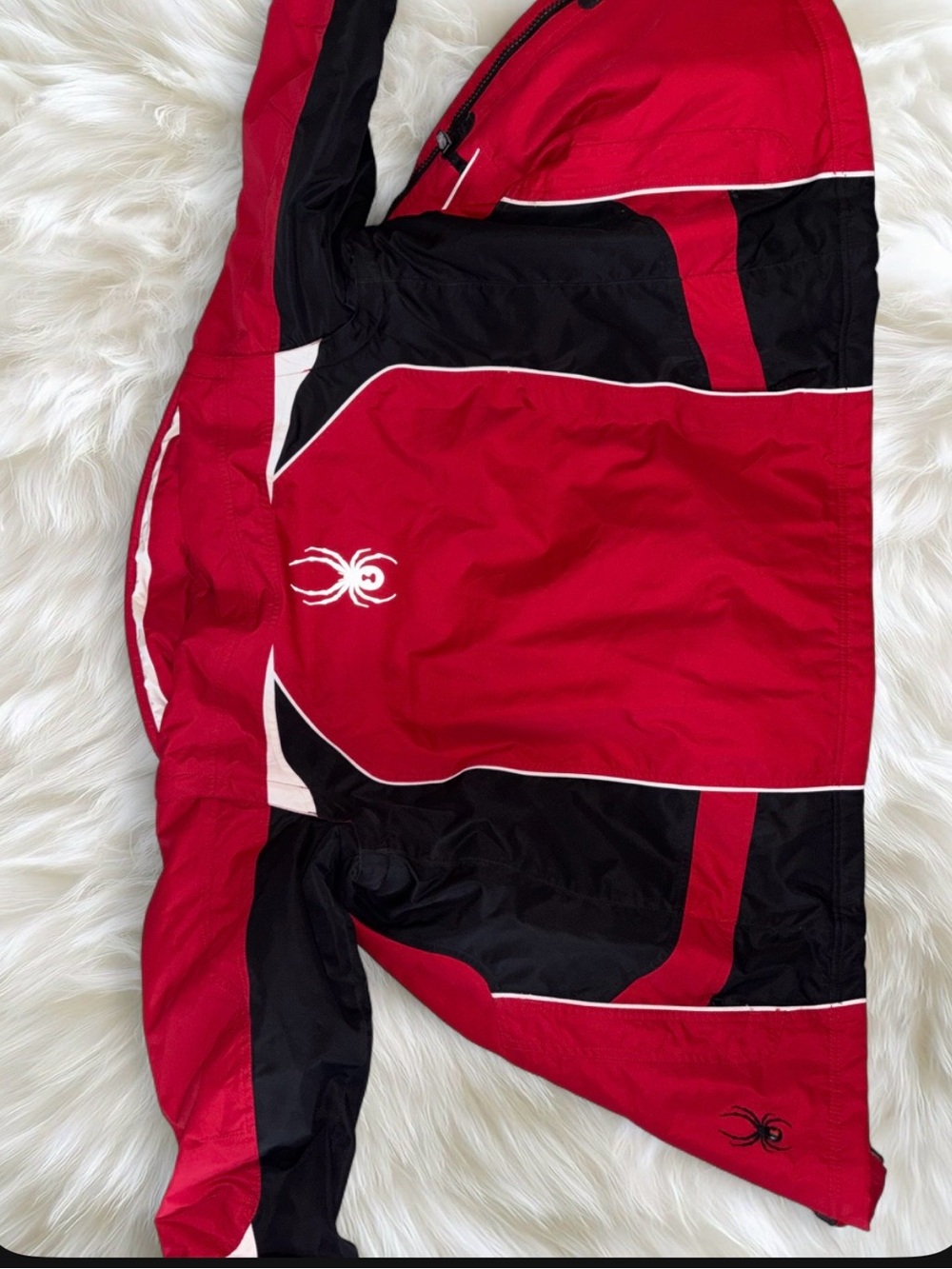 Spyder Red White Black Sport Ski Jacket - Picture 3 of 12